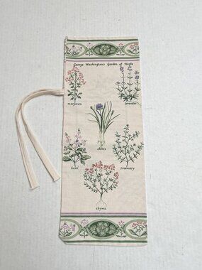 Mount Vernon VA George Washington Garden Of Herbs Home Wine Fabric Bag Thyme